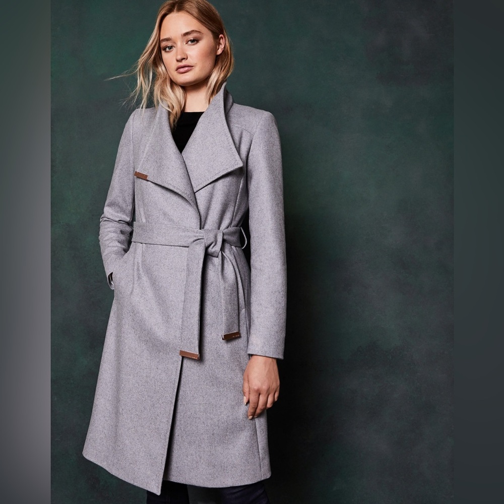 Ted Baker Light Gray Trench Coat